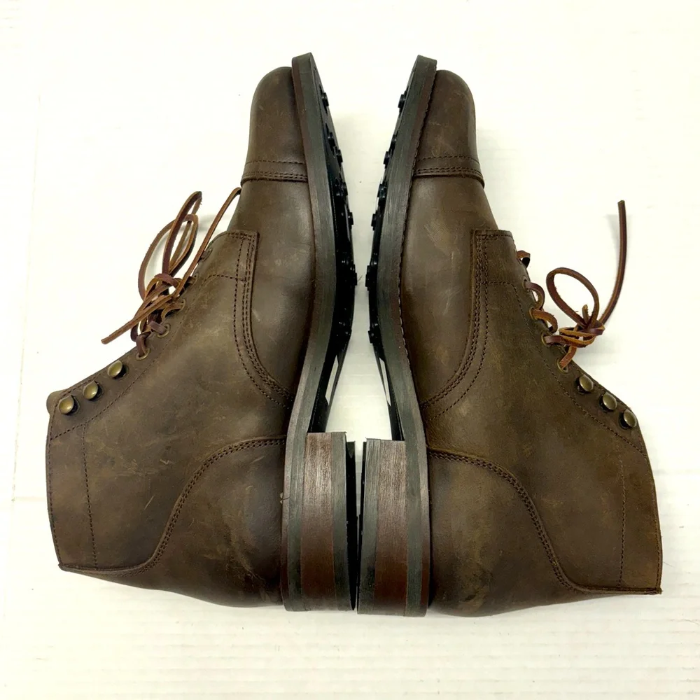 NEW Rhodes Footwear Portland Boot Leather Brown Men’s Sz 9.5